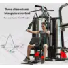 MERIDIAN 705A Multi-Function Home Gym Smith Machine with Punching Bag, Pull-Up Station & 73kg Weight Stack – 300kg Capacity - Image 5