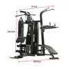 MERIDIAN 705A Multi-Function Home Gym Smith Machine with Punching Bag, Pull-Up Station & 73kg Weight Stack – 300kg Capacity - Image 3