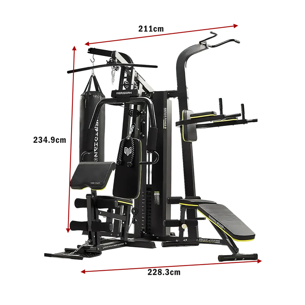 MERIDIAN 705A Multi-Function Home Gym Smith Machine with Punching Bag, Pull-Up Station & 73kg Weight Stack – 300kg Capacity 3 MERIDIAN 705A Multi-Function Home Gym Smith Machine with Punching Bag, Pull-Up Station & 73kg Weight Stack – 300kg Capacity - Image 3