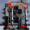 MERIDIAN 007 Multi Function Power Rack Smith Machine Home Gym - 800kg Capacity Squat Cage with 180kg Counterweight, Bench & Weight Se - Image 9
