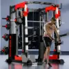 MERIDIAN 007 Multi Function Power Rack Smith Machine Home Gym - 800kg Capacity Squat Cage with 180kg Counterweight, Bench & Weight Se - Image 8