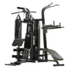 MERIDIAN 705A Home Gym Smith Machine with boxing station, pull-up bar, 73kg counterweight and 300kg maximum load capacity.