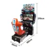GAMEON Panorama Racing Arcade Machine 42 Inch HD Screen Dynamic Steering System Metal & Plastic Cabinet 350W Power Immersive Driving Experience - Red - Image 5