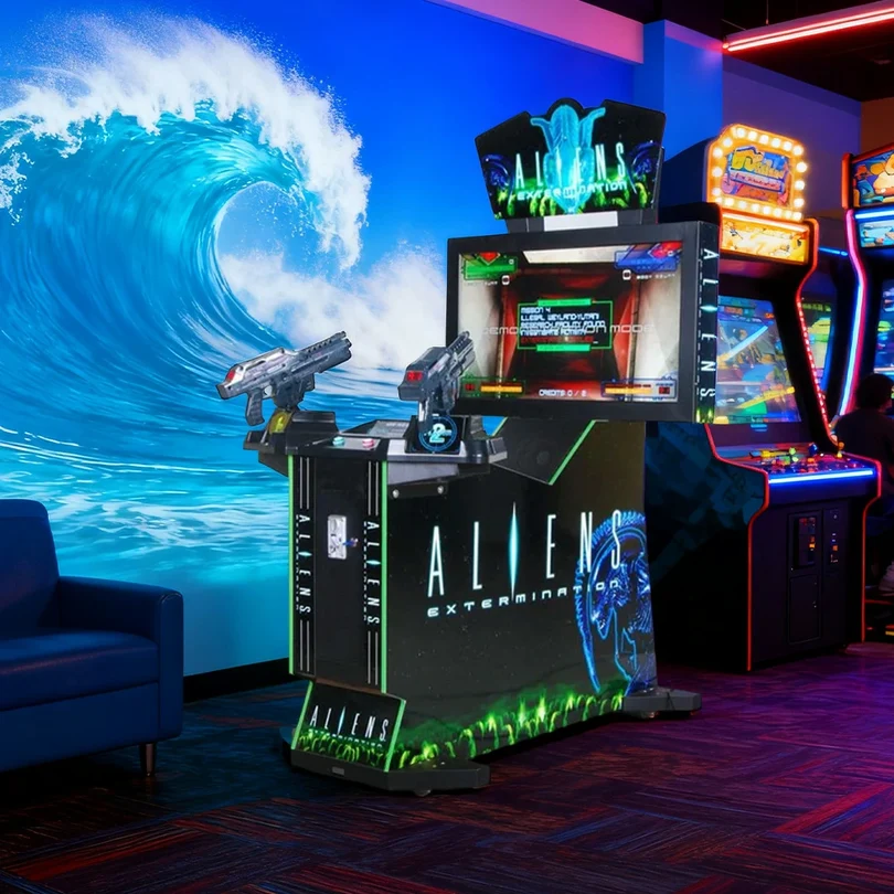 GAMEON Alien Shooting Arcade Machine 42-Inch HD LCD Metal & Acrylic Cabinet Infrared Gun System 400W Power Immersive Two-Player Combat Game - Black 3 GAMEON Alien Shooting Arcade Machine 42-Inch HD LCD Metal & Acrylic Cabinet Infrared Gun System 400W Power Immersive Two-Player Combat Game - Black - Image 3