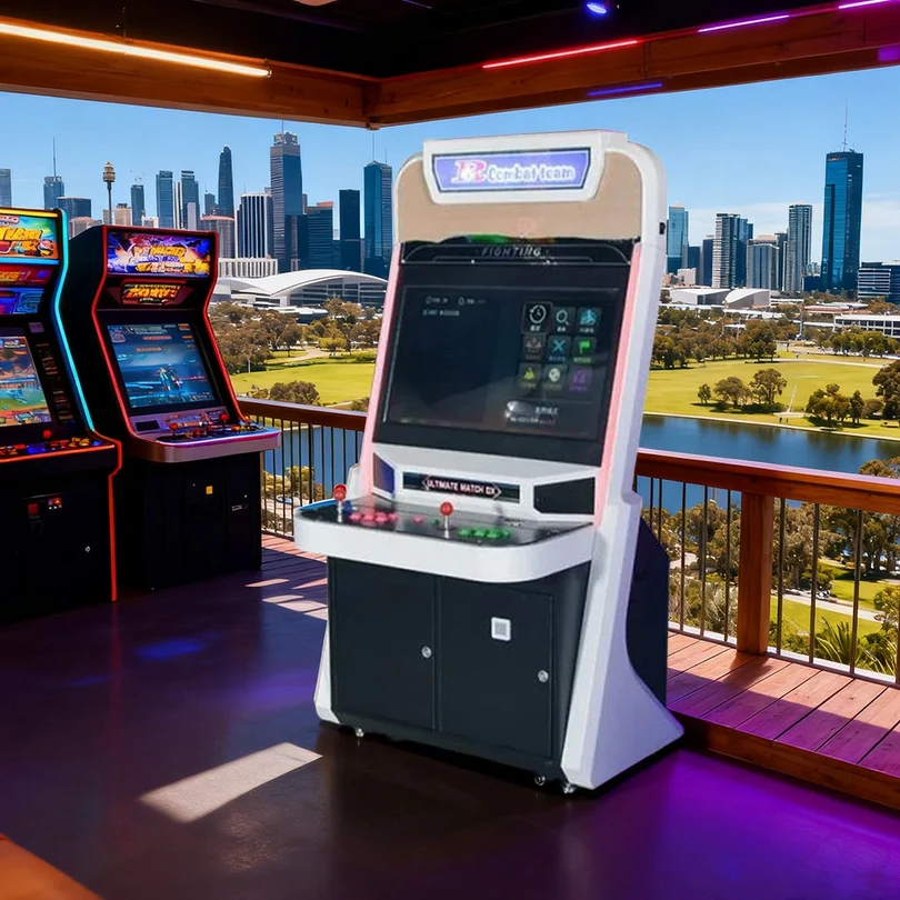 GAMEON R-Team Arcade Machine 32 Inch HD Screen Metal & Acrylic Cabinet 4300+Built-In Retro Games Plug-and-Play Two-Player Battle Console - White 2 GAMEON R-Team Arcade Machine 32 Inch HD Screen Metal & Acrylic Cabinet 4300+Built-In Retro Games Plug-and-Play Two-Player Battle Console - White - Image 2