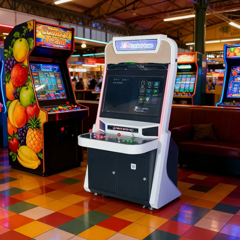 GAMEON R-Team Arcade Machine 32 Inch HD Screen Metal & Acrylic Cabinet 4300+Built-In Retro Games Plug-and-Play Two-Player Battle Console - White 3 GAMEON R-Team Arcade Machine 32 Inch HD Screen Metal & Acrylic Cabinet 4300+Built-In Retro Games Plug-and-Play Two-Player Battle Console - White - Image 3