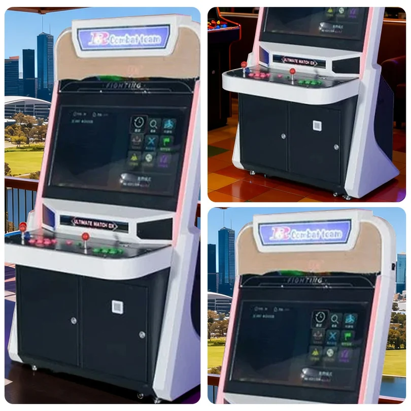 GAMEON R-Team Arcade Machine 32 Inch HD Screen Metal & Acrylic Cabinet 4300+Built-In Retro Games Plug-and-Play Two-Player Battle Console - White 4 GAMEON R-Team Arcade Machine 32 Inch HD Screen Metal & Acrylic Cabinet 4300+Built-In Retro Games Plug-and-Play Two-Player Battle Console - White - Image 4