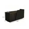 VARENA 120/180cm Modern Reception Counter with LED Lighting and Storage for Retail Store & Salon - Black Slatted, Left Raised Counter - Image 6