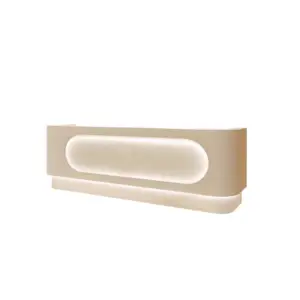 ARVENA reception desk with LED lighting off-white