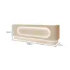 ARVENA Simple Style Reception Desk with LED Lighting - Off-White - Image 4