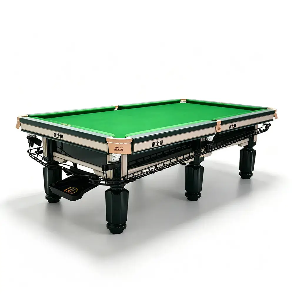 XINGPAI C16 9FT Professional Billiard Table - Black 1 XINGPAI C16 9FT Professional Billiard Table dark green