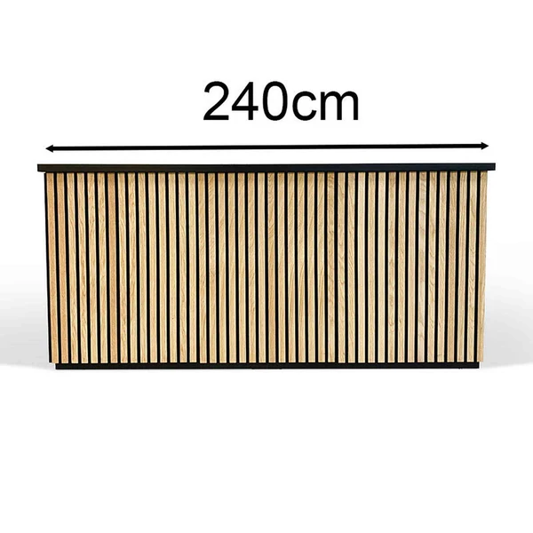 KENTO Reception Desk – Timber Slat Acoustic, 180cm & 240cm 14 KENTO Reception Desk – Timber Slat Acoustic, 180cm & 240cm - Image 14