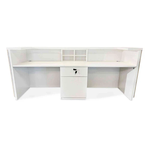 KENTO Reception Desk – Timber Slat Acoustic, 180cm & 240cm 7 KENTO Reception Desk – Timber Slat Acoustic, 180cm & 240cm - Image 7