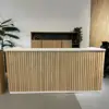 KENTO Reception Desk – Timber Slat Acoustic, 180cm & 240cm - Image 11