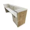 KENTO Reception Desk – Timber Slat Acoustic, 180cm & 240cm - Image 8