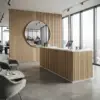 KENTO Reception Desk – Timber Slat Acoustic, 180cm & 240cm - Image 12