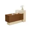 VARENA small reception counter with raised side cabinet