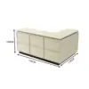 VARENA 120/180cm L-Shaped Reception Desk with Storage - Travertine with Black Base, Left Corner - Image 8