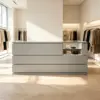 ELVORA 120/180cm Double-Tier Reception Counter with Display Area – Grey - Image 4