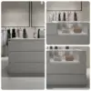 ELVORA 120/180cm Double-Tier Reception Counter with Display Area – Grey - Image 3