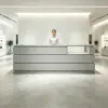 ELVORA 120/180cm Double-Tier Reception Counter with Display Area – Grey - Image 6