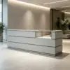 ELVORA 120/180cm Double-Tier Reception Counter with Display Area – Grey - Image 5
