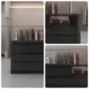 ELVORA 120/180cm Black Reception Counter with Raised Countertop & Storage - Image 3