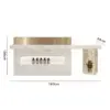 ELVORA 120/180cm Checkout Counter with Marble-Look Finish - Fish Belly White & Gold - Image 7