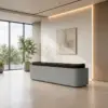 ELVORA Modern Reception Counter with Integrated LED Lighting - Grey & Black - Image 6