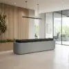 ELVORA Modern Reception Counter with Integrated LED Lighting - Grey & Black - Image 4