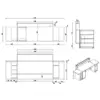 CONELLI Reception Desk 2.4M - Light Walnut - Image 4