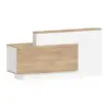 HELMER Reception Desk – Oak & White - Image 12