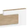 HELMER Reception Desk – Oak & White - Image 2