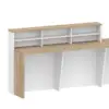 HELMER Reception Desk – Oak & White - Image 7