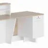 HELMER Reception Desk – Oak & White - Image 8