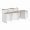 HELMER Reception Desk – Oak & White - Image 6