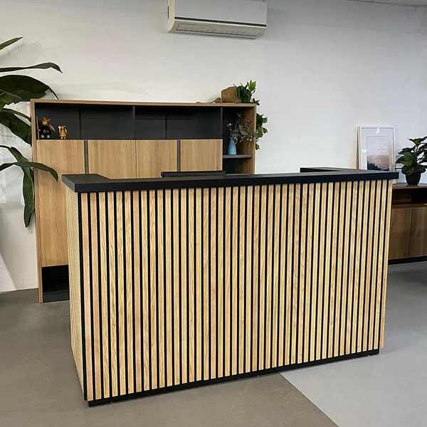 KENTO Reception Desk – Timber Slat Acoustic, 180cm & 240cm 17 KENTO Reception Desk – Timber Slat Acoustic, 180cm & 240cm - Image 17