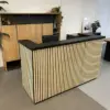 KENTO Reception Desk – Timber Slat Acoustic, 180cm & 240cm - Image 19