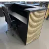 KENTO Reception Desk – Timber Slat Acoustic, 180cm & 240cm - Image 4