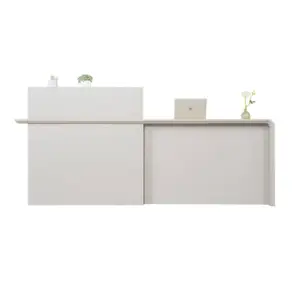 SEVANI reception desk in Oak and Sand