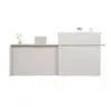 SEVANI Reception Desk – Oak & Sand - Image 3