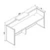DEWITT Reception Desk 2.4M - Tobacco & Dark Concrete - Image 12