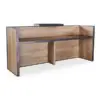DEWITT Reception Desk 2.4M - Tobacco & Dark Concrete - Image 4
