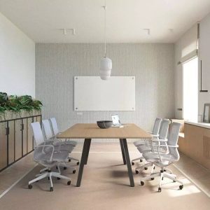 Quadro A Legs Modern Boardroom Table - Rounded Corners [1800L x 1100W with Ro...